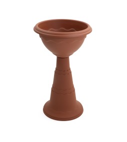 Vulcano Column Cup Tall Terracotta